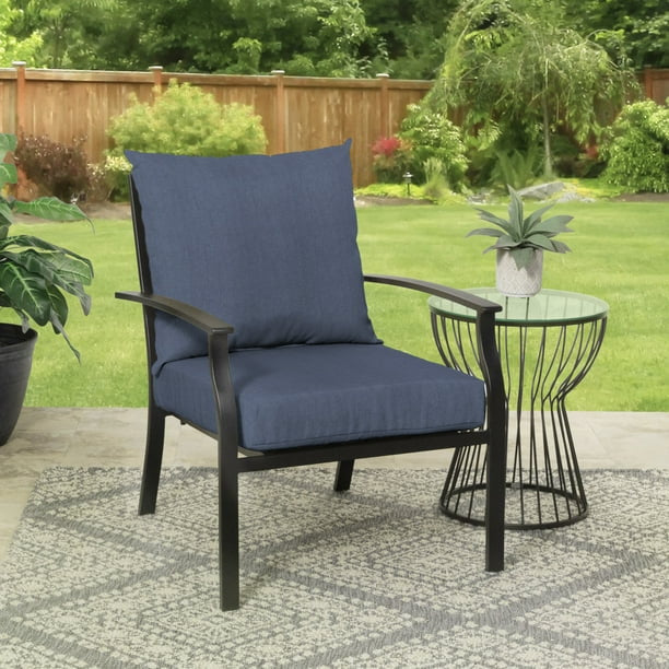 45" x 22.75" Solid Tan Rectangle Outdoor 2-Piece Deep Seat Cushion