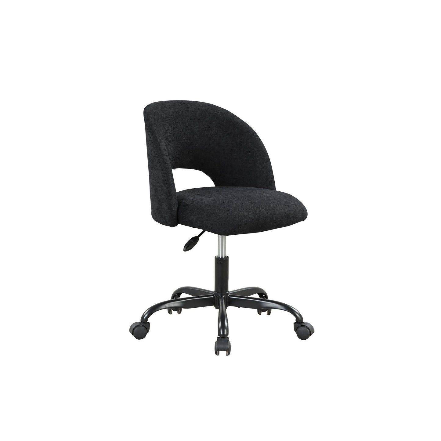Fabric Upholstered Open Back Office Chair with Casters