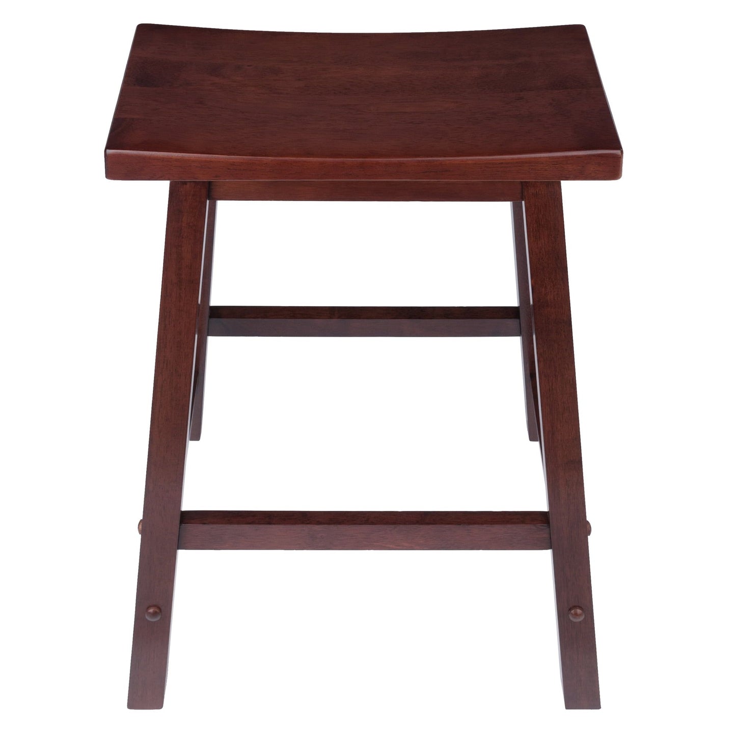 Wood Satori Saddle Seat Counter Stool, Walnut Finish