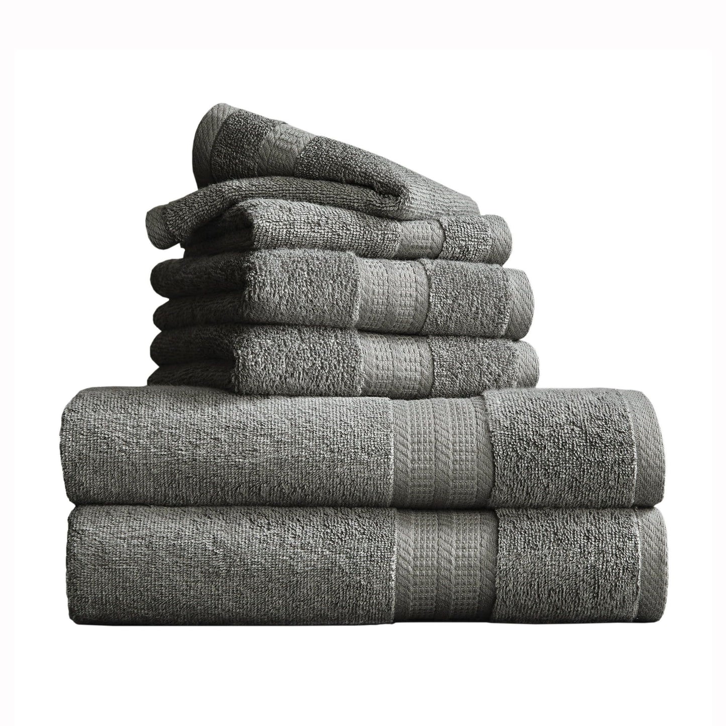 Soft Linen Luxury 6 Piece Towel Set, 2 Bath Towels 2 Hand Towels 2 Washcloths