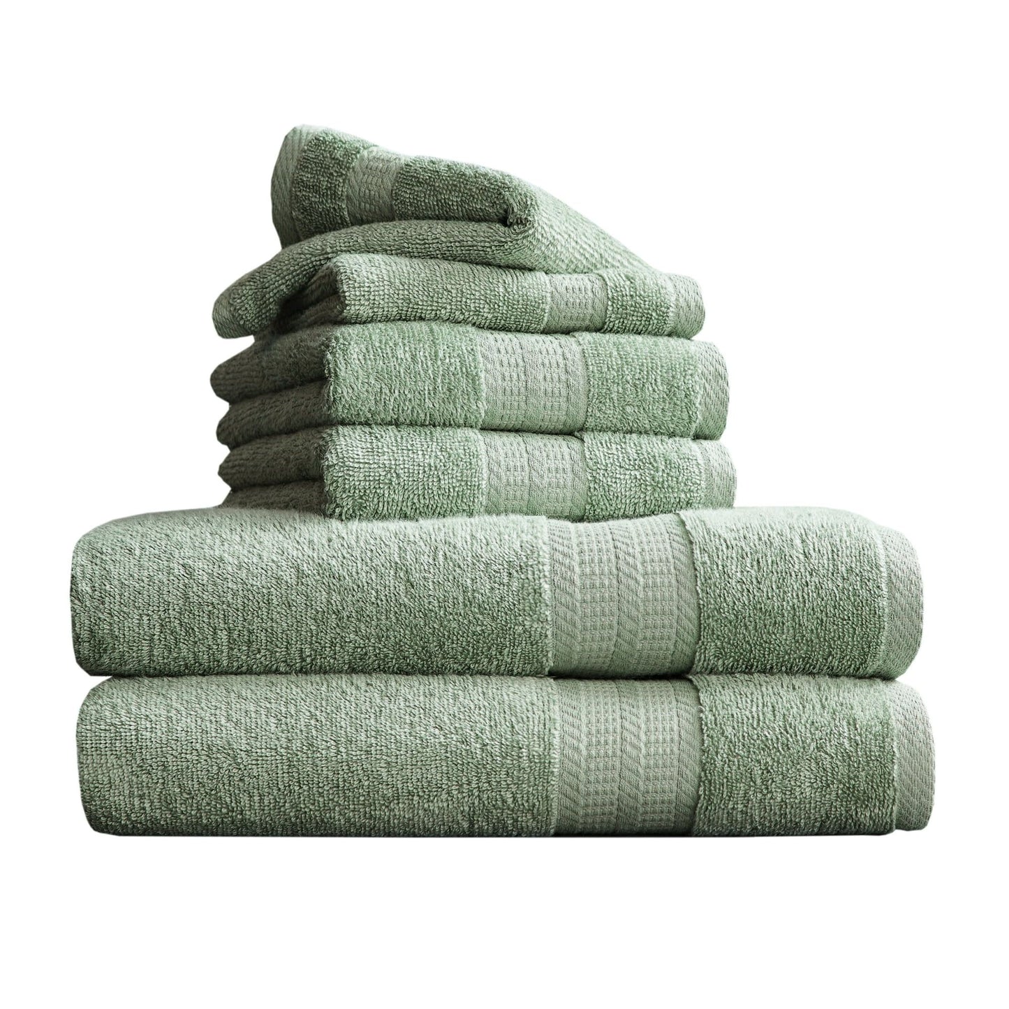 Soft Linen Luxury 6 Piece Towel Set, 2 Bath Towels 2 Hand Towels 2 Washcloths