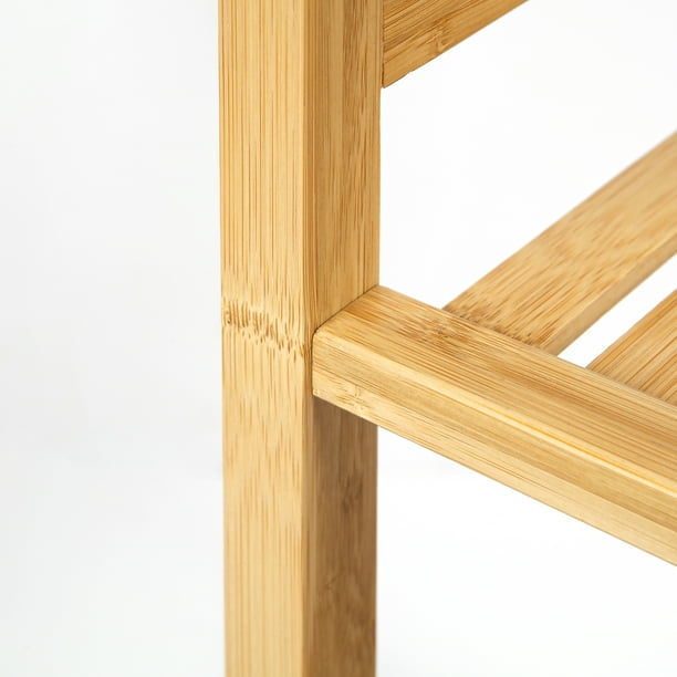 30-inch Three Tier Free-Standing Bathroom Shelf, 30 lbs. Capacity, Bamboo
