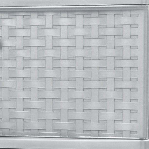 Wide 4 Drawer Cross-Weave Tower for multi-purposes