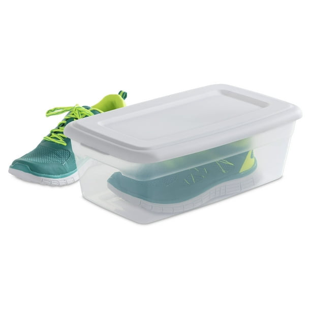 6 Qt. Storage Box Plastic, White, Set of 36