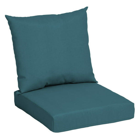45" x 22.75" Solid Tan Rectangle Outdoor 2-Piece Deep Seat Cushion