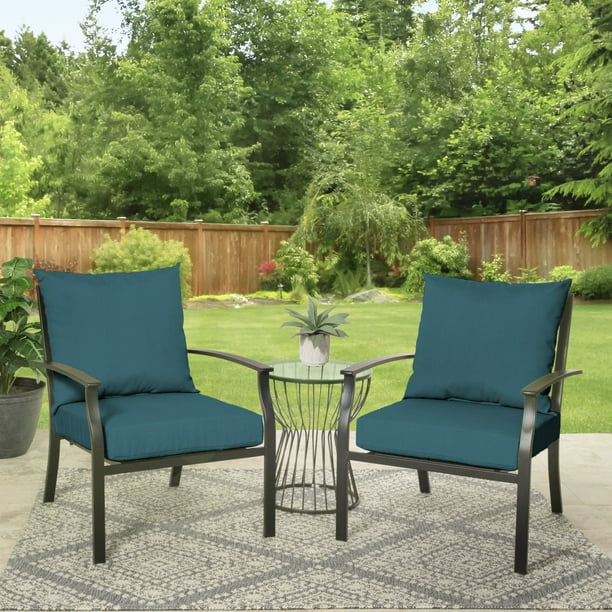 45" x 22.75" Solid Tan Rectangle Outdoor 2-Piece Deep Seat Cushion