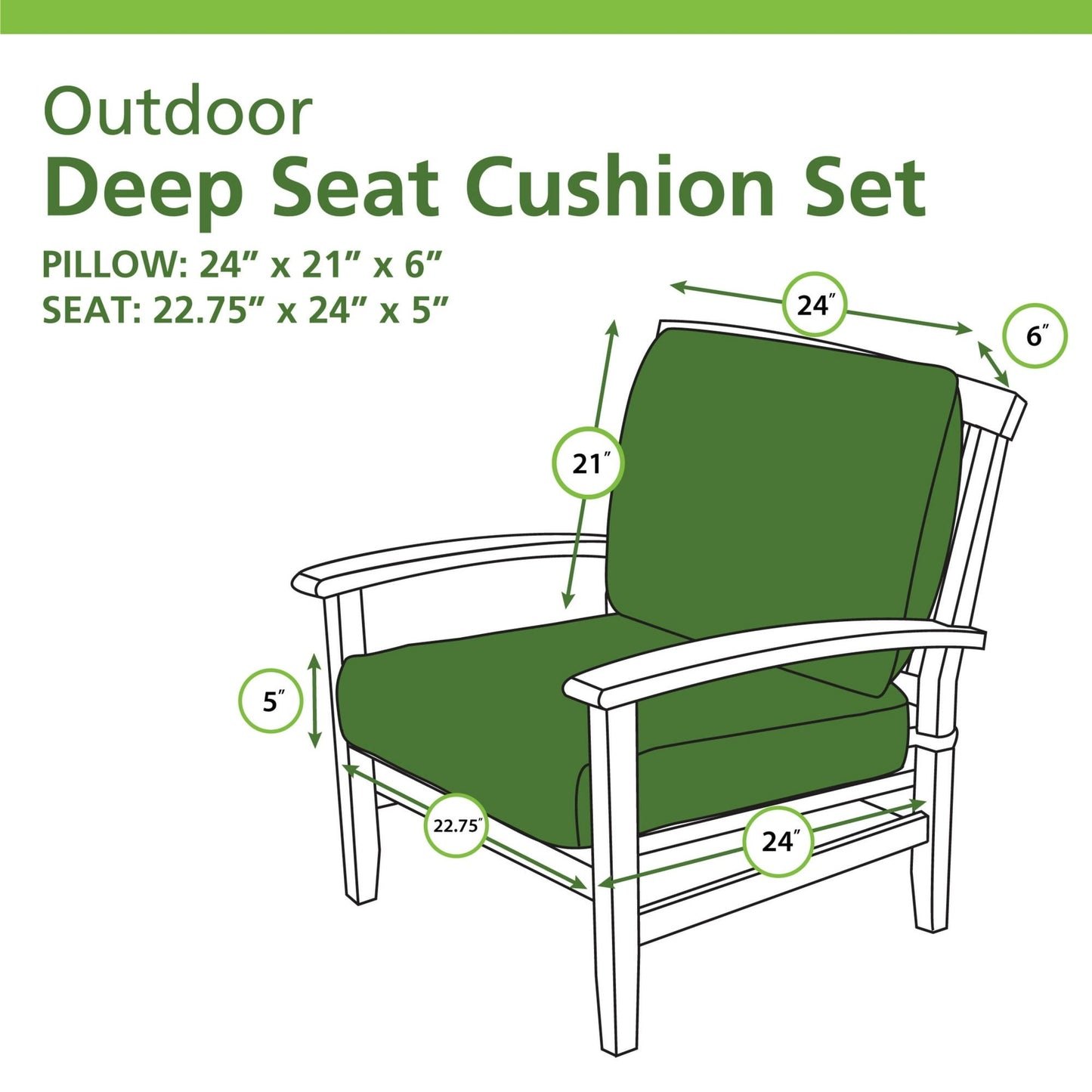 45" x 22.75" Solid Tan Rectangle Outdoor 2-Piece Deep Seat Cushion