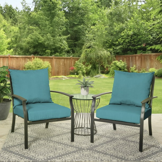 45" x 22.75" Solid Tan Rectangle Outdoor 2-Piece Deep Seat Cushion