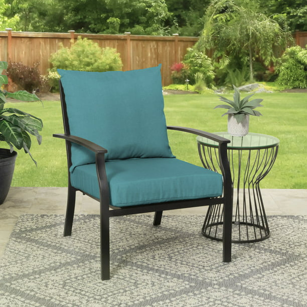 45" x 22.75" Solid Tan Rectangle Outdoor 2-Piece Deep Seat Cushion