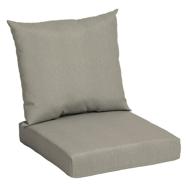 45" x 22.75" Solid Tan Rectangle Outdoor 2-Piece Deep Seat Cushion