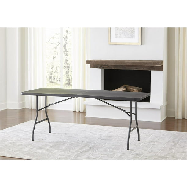 6 Foot Centerfold Folding Table, Black