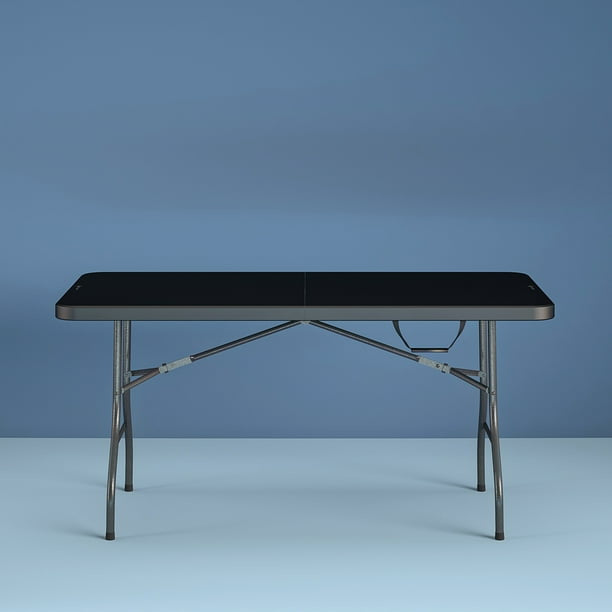 6 Foot Centerfold Folding Table, Black