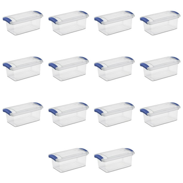 Set of 14,7 Qt. Latch Box Plastic, Stadium Blue