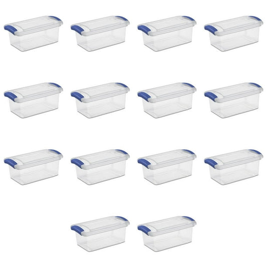 Set of 14,7 Qt. Latch Box Plastic, Stadium Blue