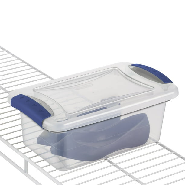 Set of 14,7 Qt. Latch Box Plastic, Stadium Blue