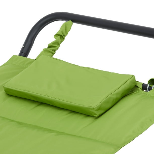 Polyester Hammock with Stand and Pillow for Outdoor , Multi color