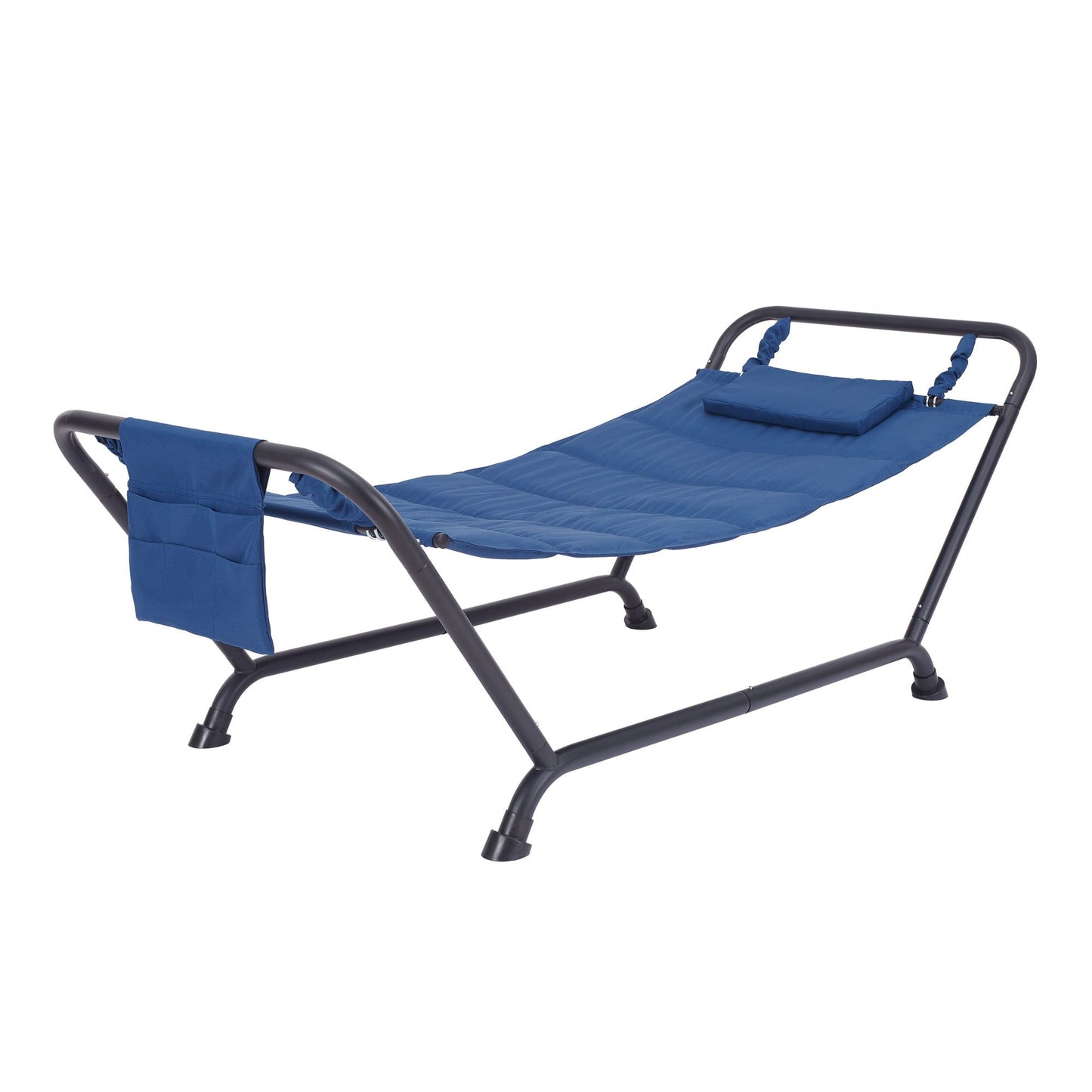 Polyester Hammock with Stand and Pillow for Outdoor , Multi color