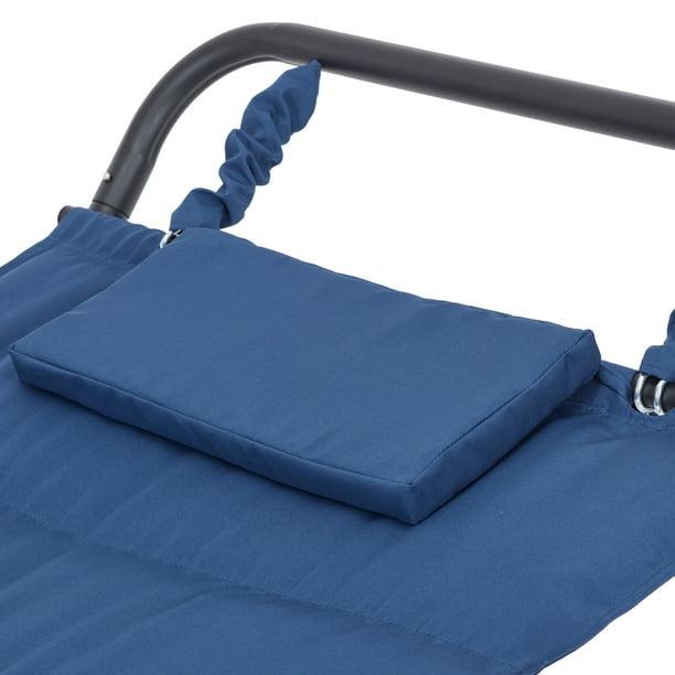 Polyester Hammock with Stand and Pillow for Outdoor , Multi color