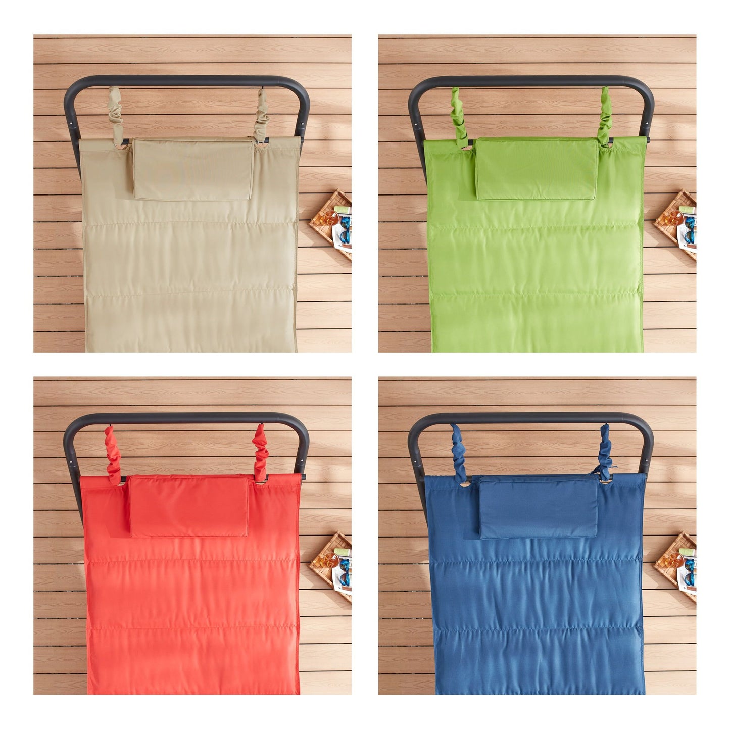 Polyester Hammock with Stand and Pillow for Outdoor , Multi color