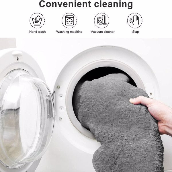 Bag Chair Cover(it was only a Cover; not a Full Bean Bag) Chair Cushion; Big Round Soft Fluffy PV Velvet Sofa Bed Cover; Living Room Furniture; Lazy Sofa Bed Cover; 5ft Light Grey