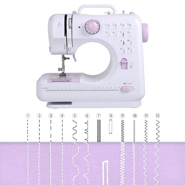Free-Arm Crafting Mending Sewing Machine With 12 Built-in Stitched