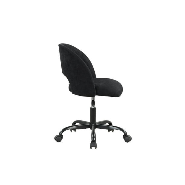 Fabric Upholstered Open Back Office Chair with Casters