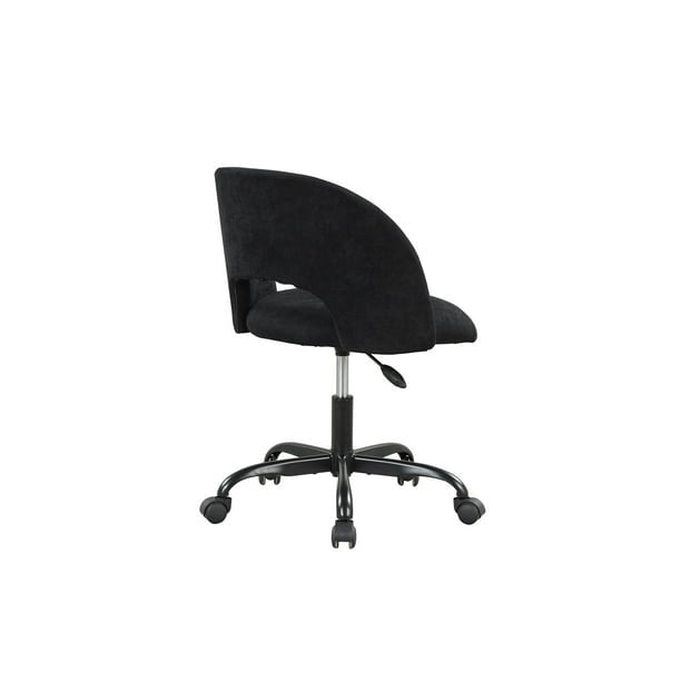 Fabric Upholstered Open Back Office Chair with Casters