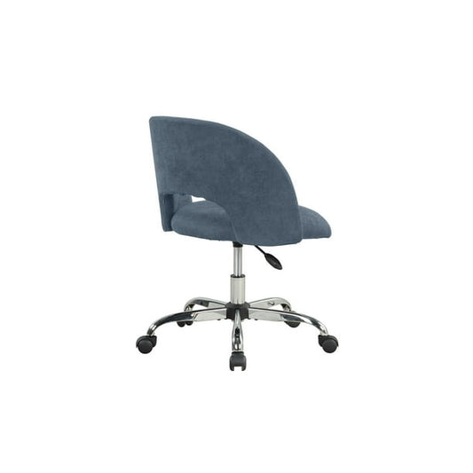 Fabric Upholstered Open Back Office Chair with Casters