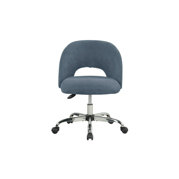 Fabric Upholstered Open Back Office Chair with Casters