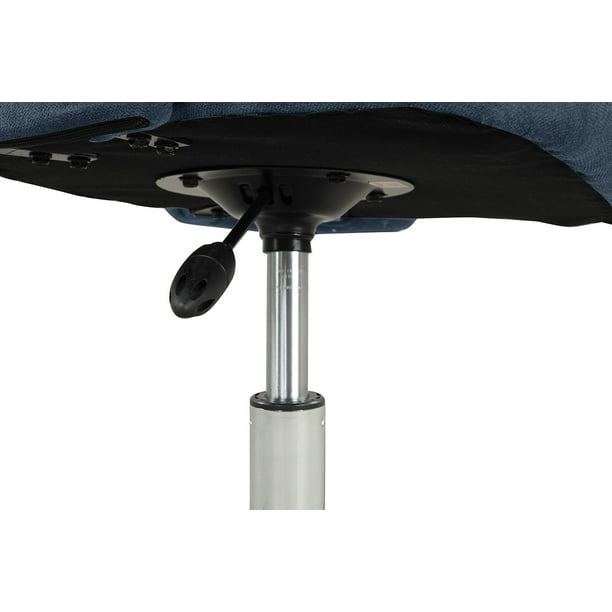 Fabric Upholstered Open Back Office Chair with Casters