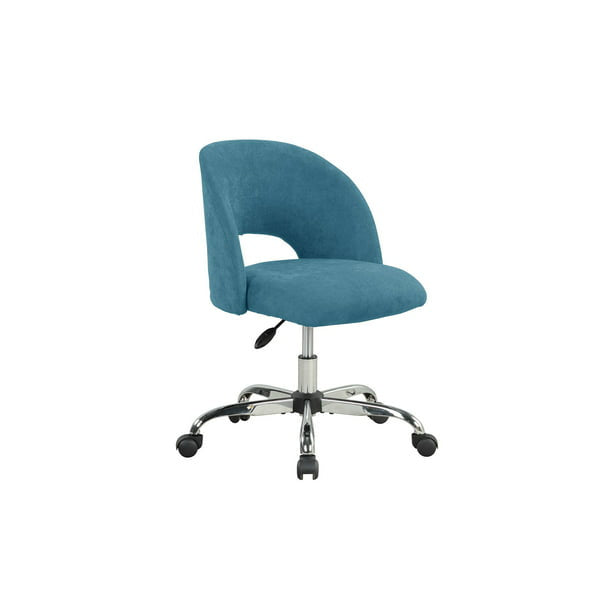 Fabric Upholstered Open Back Office Chair with Casters
