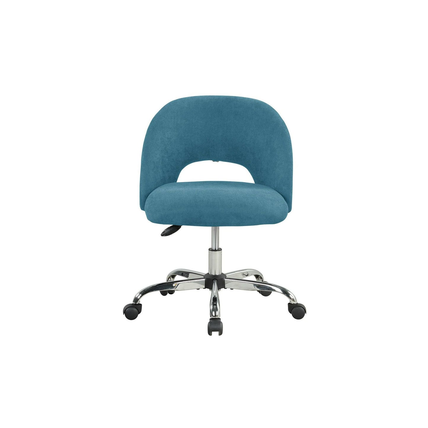 Fabric Upholstered Open Back Office Chair with Casters