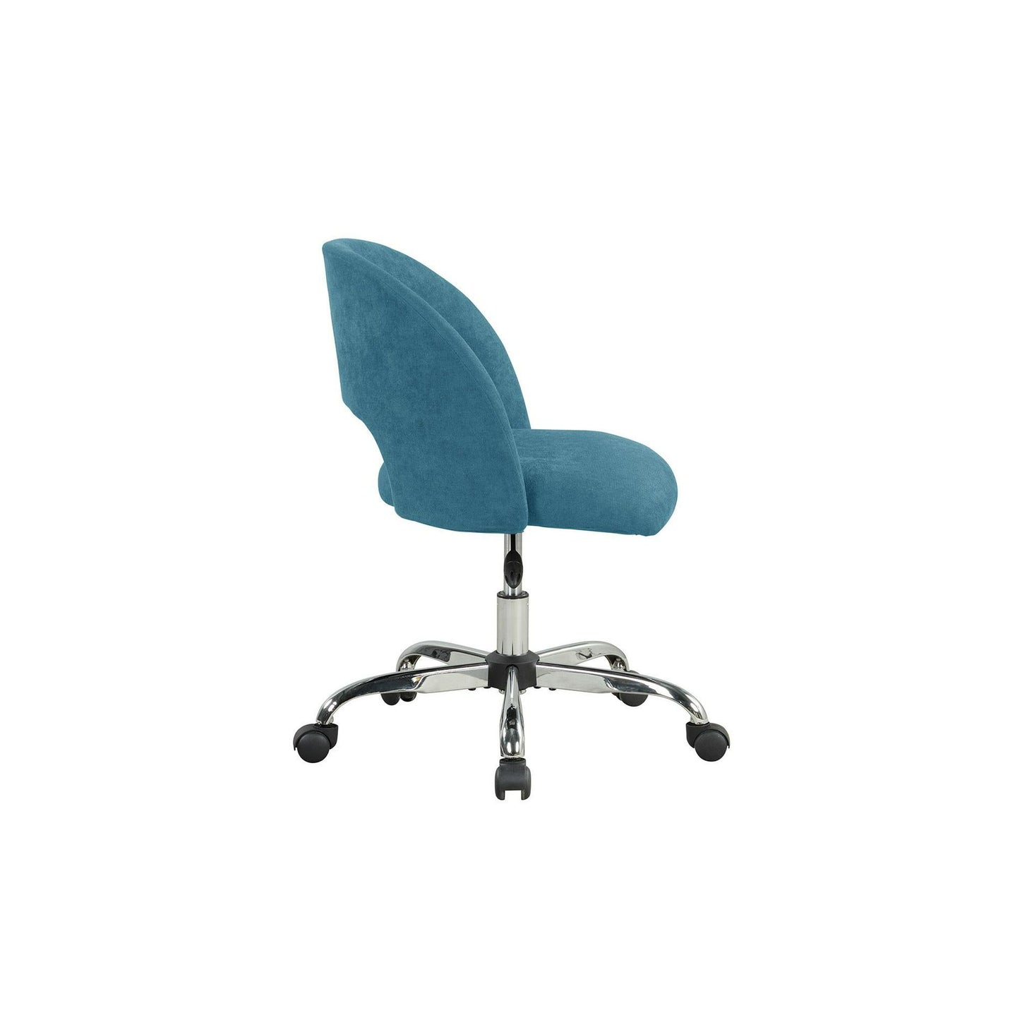 Fabric Upholstered Open Back Office Chair with Casters