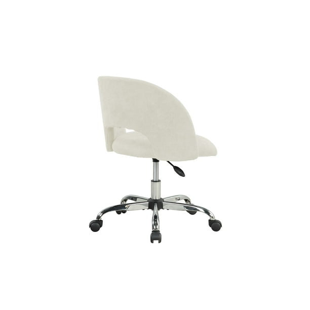 Fabric Upholstered Open Back Office Chair with Casters