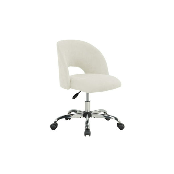 Fabric Upholstered Open Back Office Chair with Casters