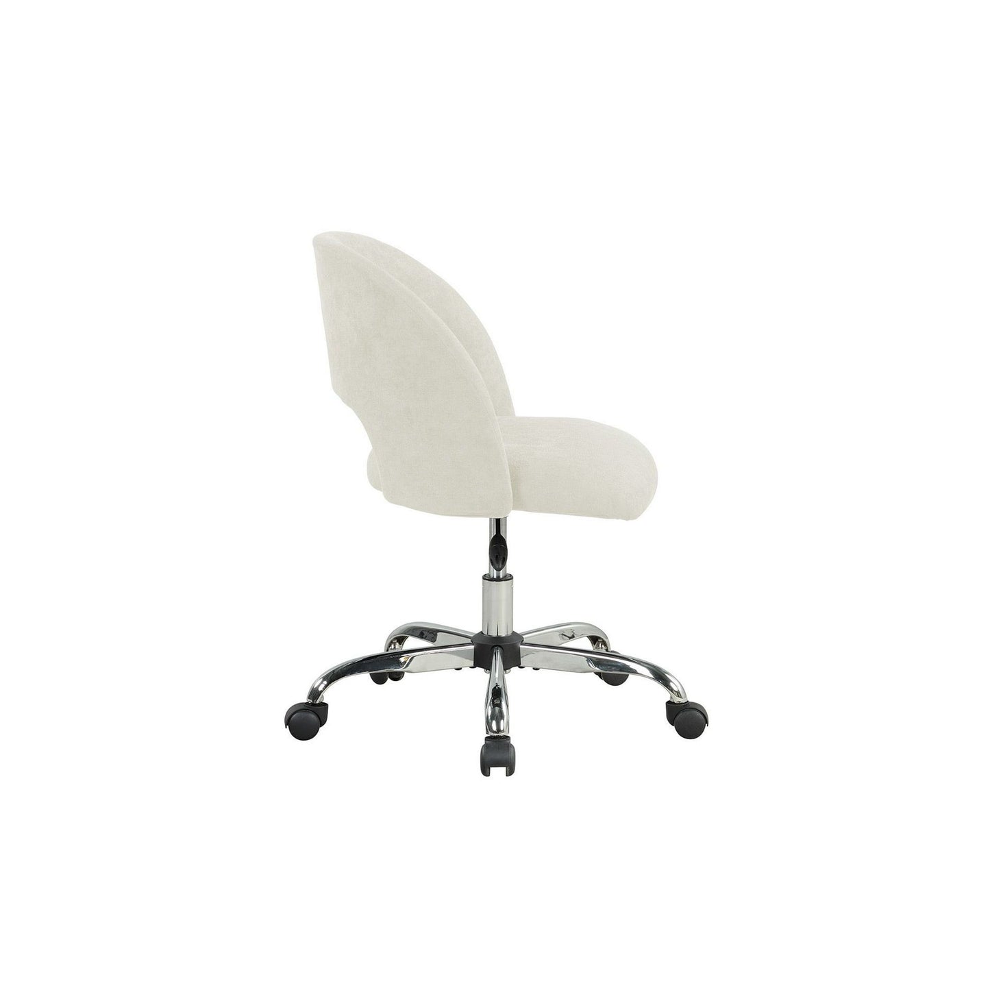 Fabric Upholstered Open Back Office Chair with Casters