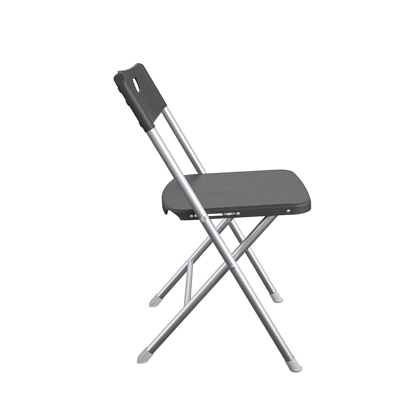 Resin Seat & Back Folding Chair, Black, 4 Count
