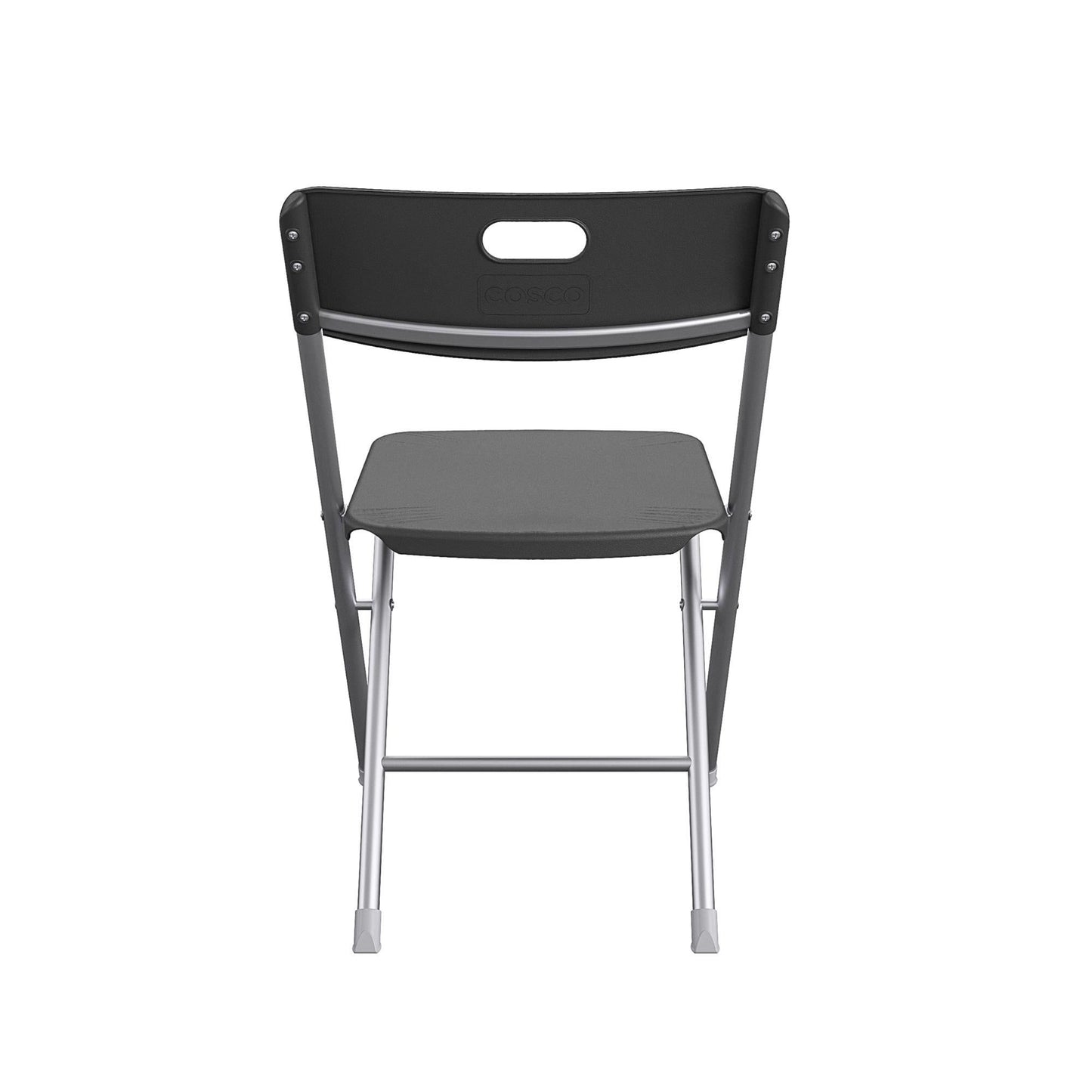 Resin Seat & Back Folding Chair, Black, 4 Count