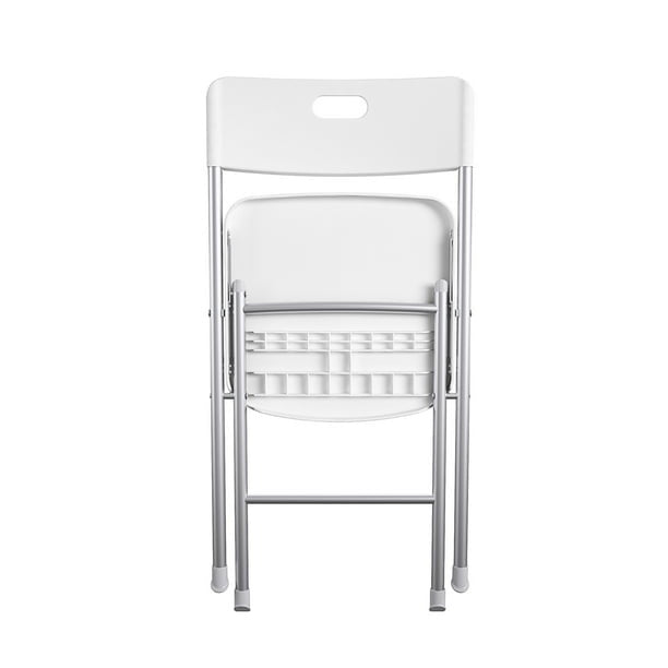 Resin Seat & Back Folding Chair, Black, 4 Count