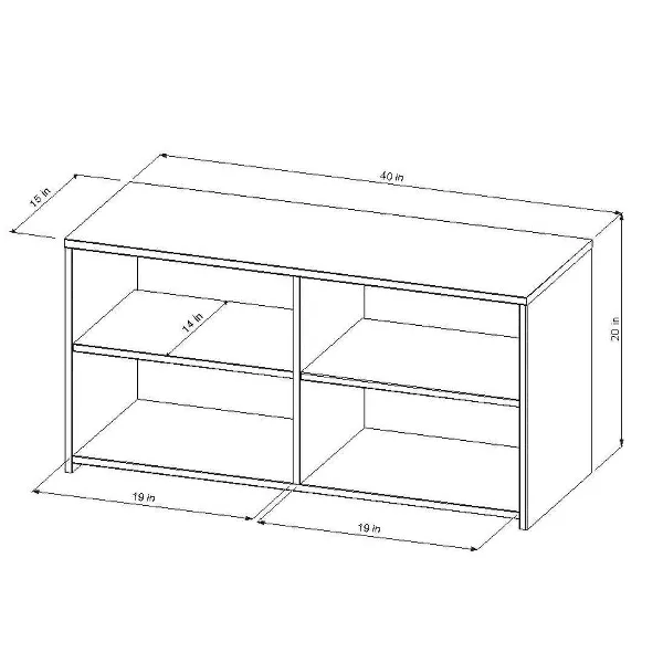 Storage TV Stand for TVs up to 43" Black