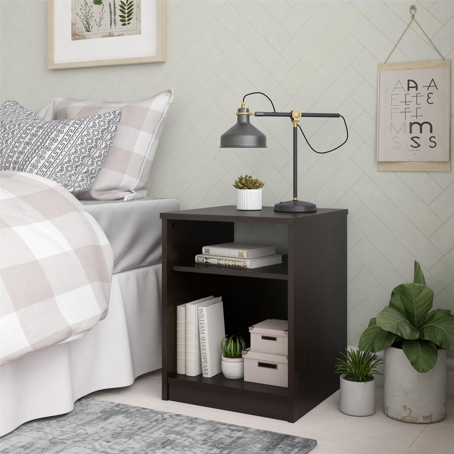 Classic Open Shelf Nightstand