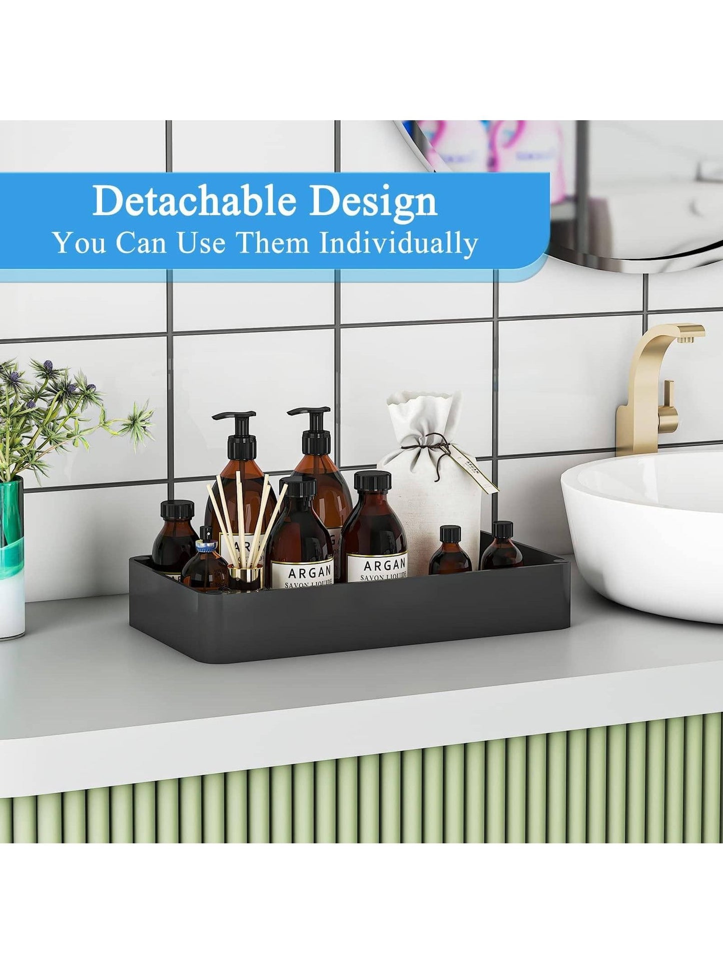 2 layers Under Sink Organizers and Storage Bathroom Organizer Under Sink, Pull Out Cabinet Organizer for Kitchen Bathroom Sink Storage, Pack of 2-layer storage racks in black