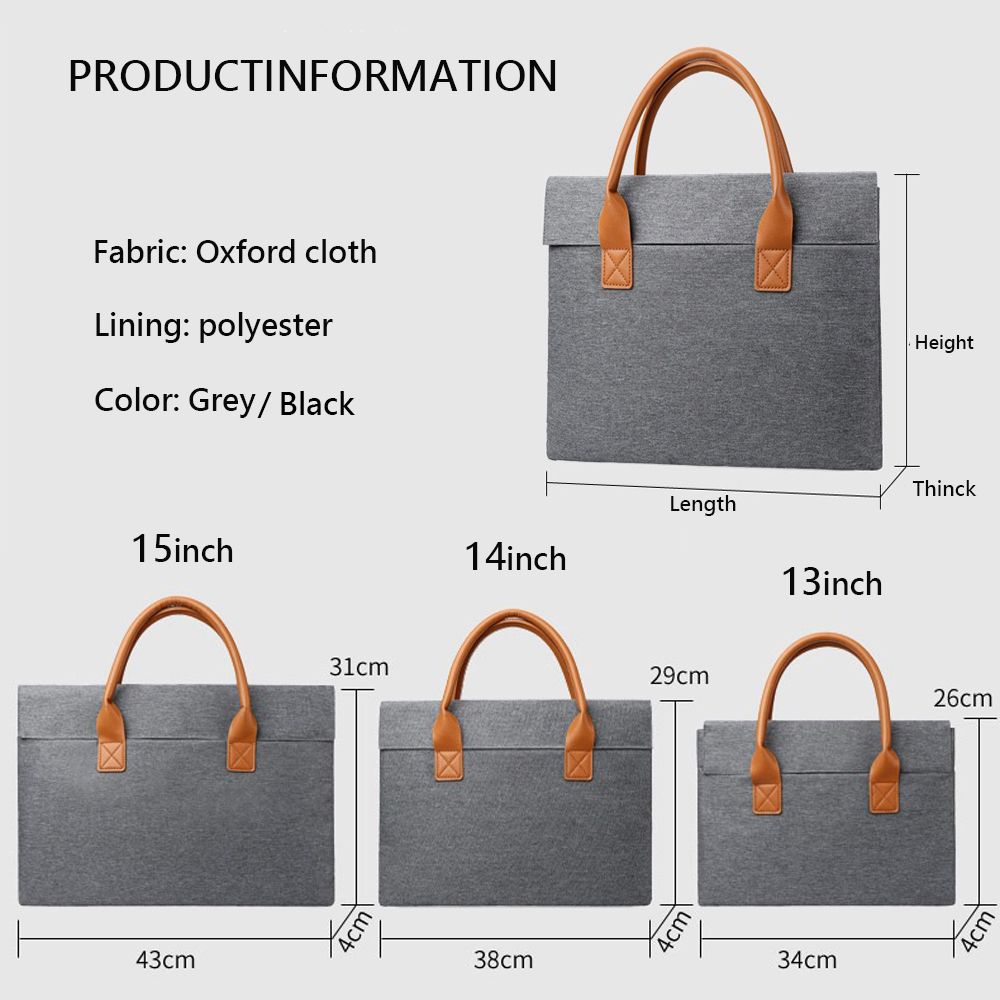 Laptop bag 13-15 inch laptop or tablet, fashionable and durable, for business, leisure or school use