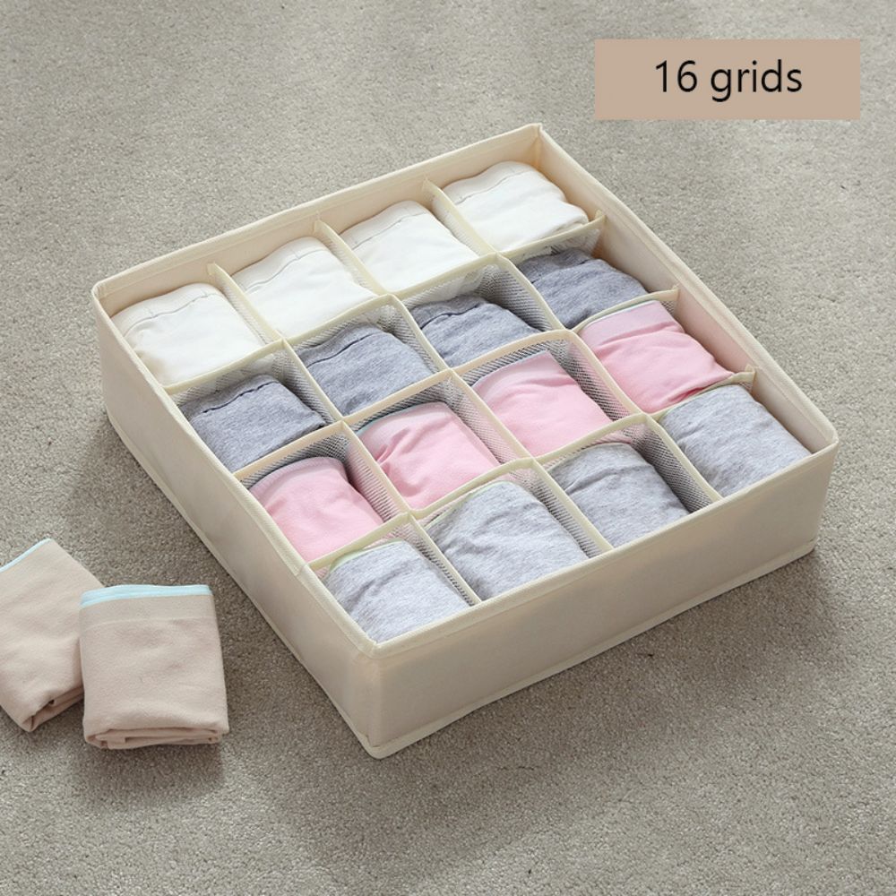 The storage box set is equipped with multiple compartments and can be used for pull-out fabric storage. Multiple compartments can store underwear/underwear/socks
