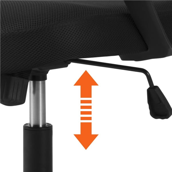 Office Computer Desk Chair Gaming-Ergonomic Mid Back Cushion Lumbar Support with Wheels Comfortable Blue Mesh Racing Seat Adjustable Swivel Rolling Home Executive (Black)