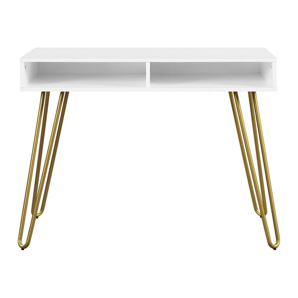 Hairpin Writing Desk with Storage