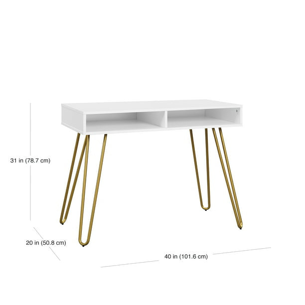 Hairpin Writing Desk with Storage