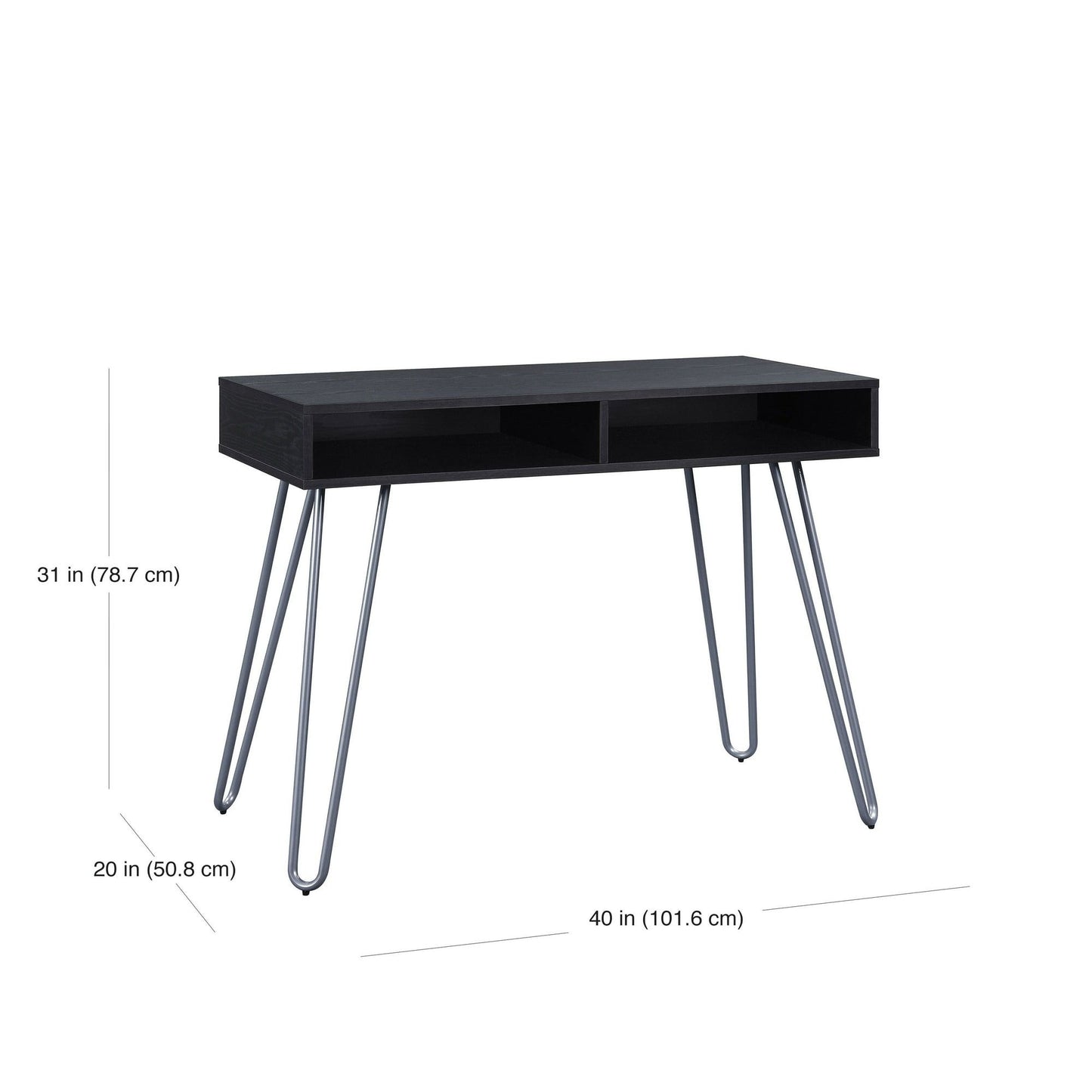 Hairpin Writing Desk with Storage