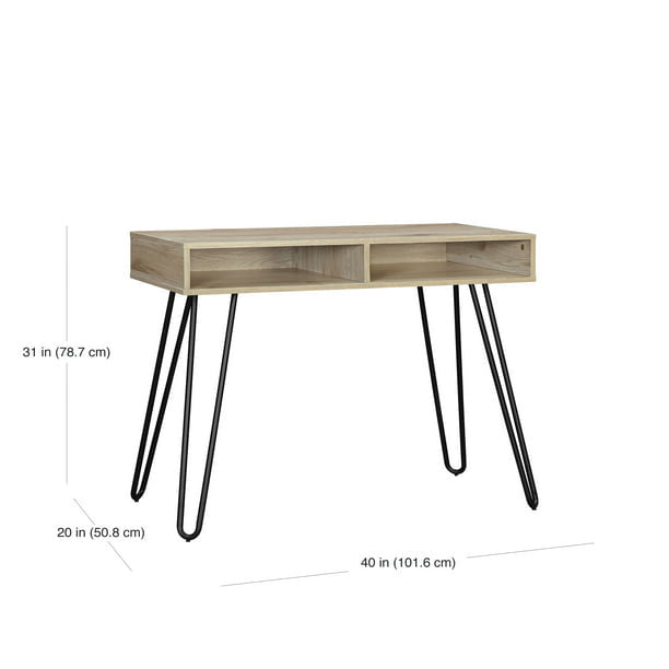 Hairpin Writing Desk with Storage