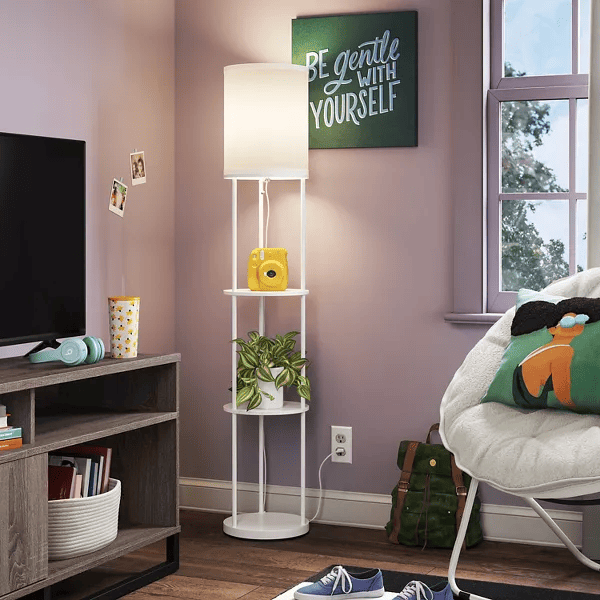 Shelf Floor Lamp White